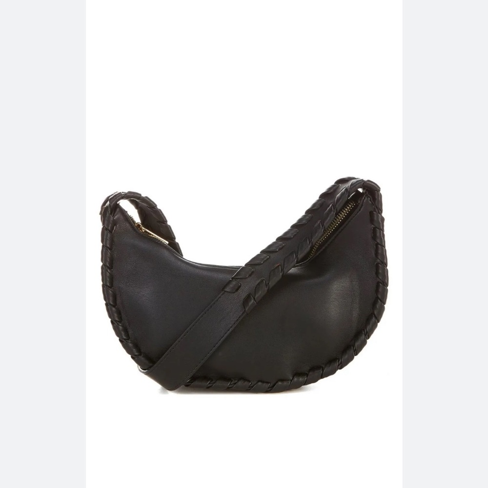 NWT Jules Kae Black Zola Large Crossbody Bag Braided Strap. Vegan Leather Gift - Picture 2 of 5